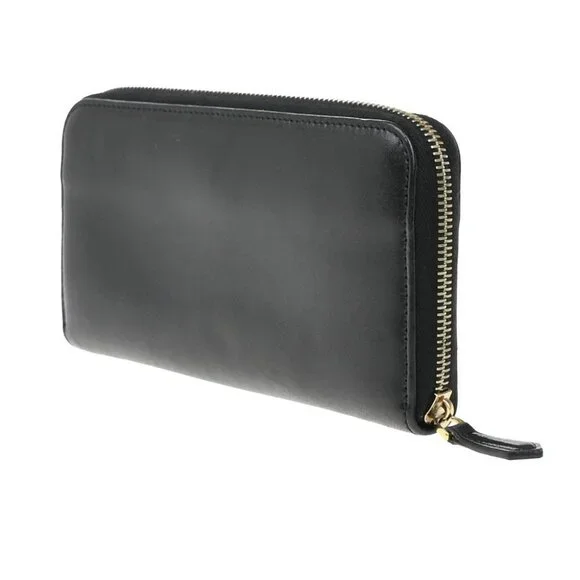 FENDI By The Way Logo Long Zip Around Wallet Leather Black - Picture 4 of 14